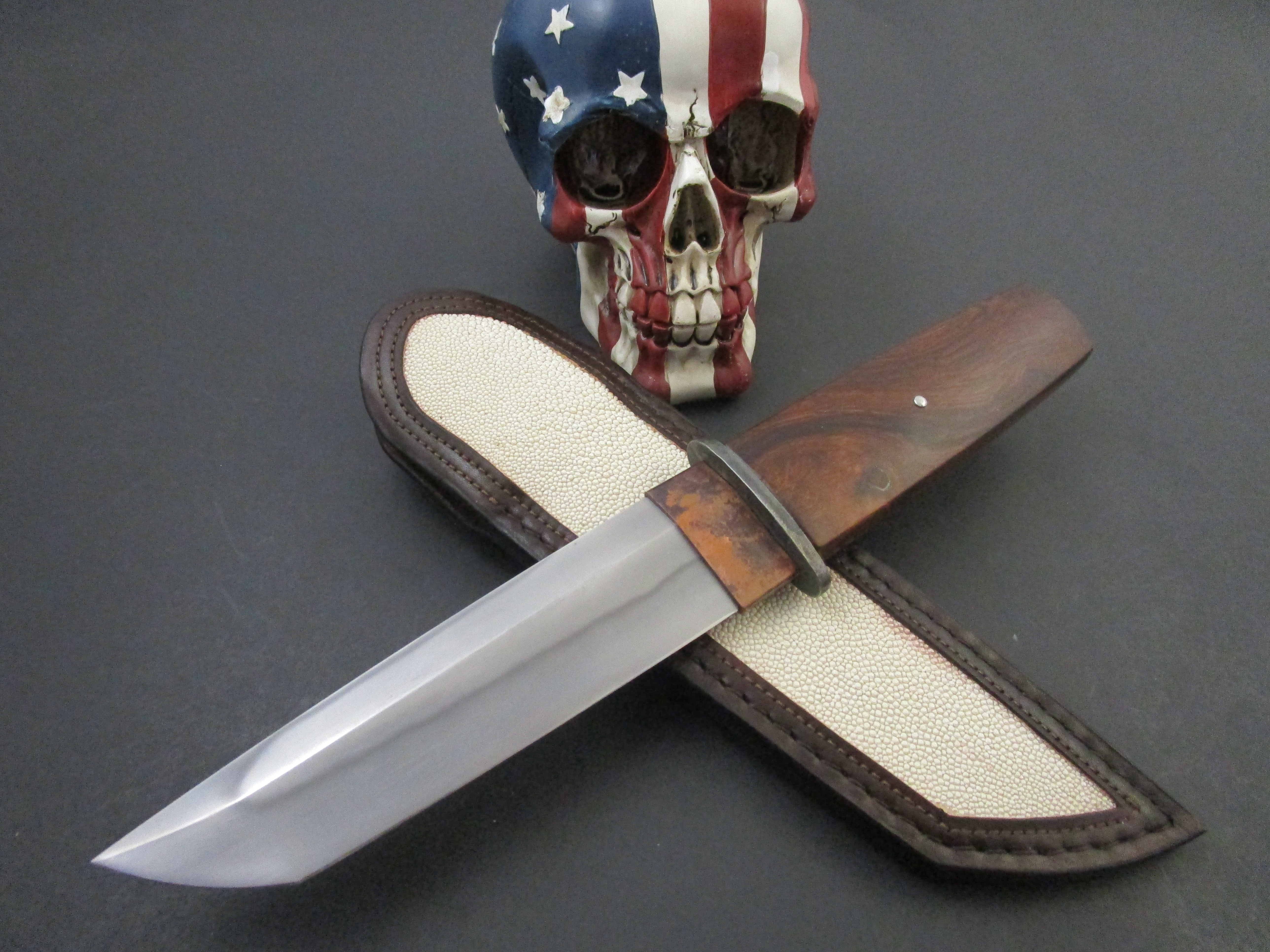 Milan Mozolic Knives Forged W2 Ironwood Tanto*SOLD*